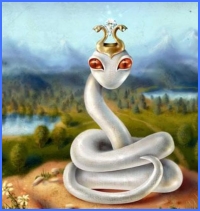 Біла змія, Брати Ґрімм