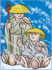 Вдячні статуї, японська казка