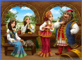 Казка про срібне блюдечко і наливне яблучко, російська казка