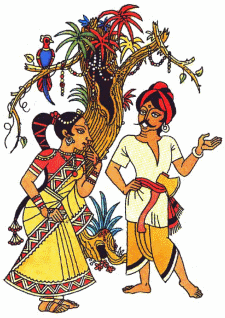 Кмітливий дроворуб, індійська казка