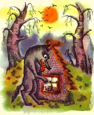 Ягнятко і вовк, естонська казка