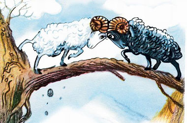 Два барани і лисиця, бурятська казка