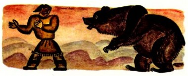 Ворон і вовки, коряцька казка