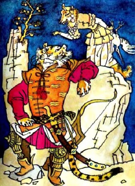 Лисиця й тигр, таджицька казка